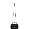 Mini Rectangular Crystal Top Handle Flap Bag
