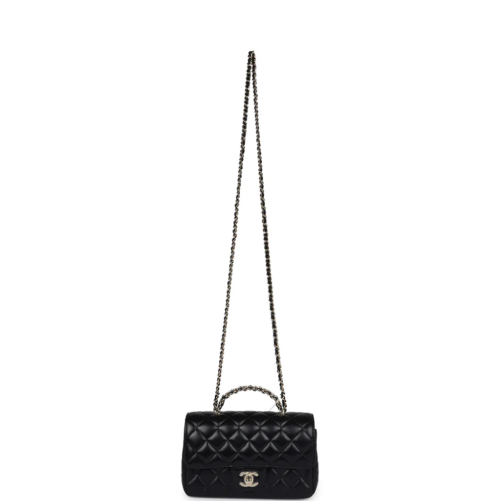 Mini Rectangular Crystal Top Handle Flap Bag - view 5