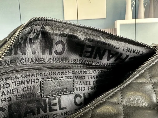 CNB1-32-1bebb8ea6689.webp Chanel Casual Riviera Bowling Bag Quilted Calfskin Medium Black 32Cm/12.6in, Designer Handbags, Women’s Purse, luxury bags, Chanel bags
