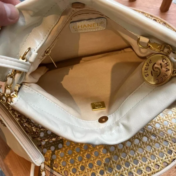 CNB2-5-scaled-1-0a3f62f56762.webp Chanel 22 Small Handbag Black White Gold Tone Metal 19Cm/7.5in As3980 B16652 Ny081, Designer Handbags, Women’s Purse, luxury bags, Chanel bags