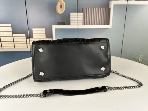 CNB3-21-9180f6d8ad4b.webp Chanel Casual Riviera Bowling Bag Quilted Calfskin Medium Black 32Cm/12.6in, Designer Handbags, Women’s Purse, luxury bags, Chanel bags