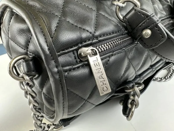 CNB4-21-fc83e408368d.webp Chanel Casual Riviera Bowling Bag Quilted Calfskin Medium Black 32Cm/12.6in, Designer Handbags, Women’s Purse, luxury bags, Chanel bags