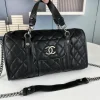 CNB5-18-966c4709c1ea.webp Chanel Casual Riviera Bowling Bag Quilted Calfskin Medium Black 32Cm/12.6in, Designer Handbags, Women’s Purse, luxury bags, Chanel bags