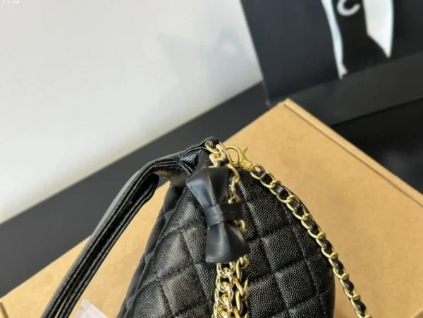 Chanel Pouch Grained Shiny Calfskin Black 17Cm/6.7in Ap3943 B16288 94305, Designer Handbags, Women’s Purse, luxury bags, Chanel bags