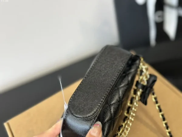 Chanel Pouch Grained Shiny Calfskin Black 17Cm/6.7in Ap3943 B16288 94305, Designer Handbags, Women’s Purse, luxury bags, Chanel bags