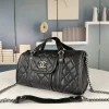 CNB8-16-1ab8aed97685.webp Chanel Casual Riviera Bowling Bag Quilted Calfskin Medium Black 32Cm/12.6in, Designer Handbags, Women’s Purse, luxury bags, Chanel bags