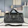 CNB9-12-c60bf6eb0d35.webp Chanel Casual Riviera Bowling Bag Quilted Calfskin Medium Black 32Cm/12.6in, Designer Handbags, Women’s Purse, luxury bags, Chanel bags