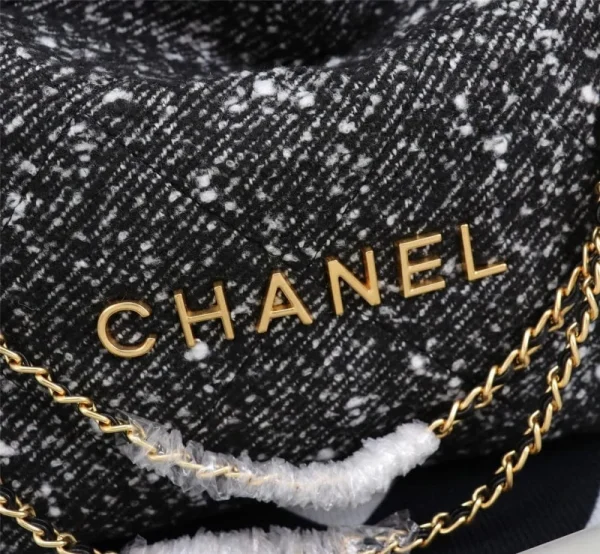 CNDG6-9bd207885cf4.webp Chanel 22 Handbag Denim Gold And Dark Gray 40Cm/15.7in, Designer Handbags, Women’s Purse, luxury bags, Chanel bags