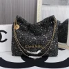 CNDG9-5c8ca4ca85aa.webp Chanel 22 Handbag Denim Gold And Dark Gray 40Cm/15.7in, Designer Handbags, Women’s Purse, luxury bags, Chanel bags