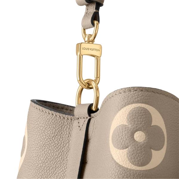 Louis Vuitton Nono Mm Bicolor Monogram Empreinte Leather Women Handbags Dove/Cream 26cm/ 10.2in, Designer Handbags, Womens Purse, luxury bags