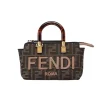 FB611-6-733c27082c1a.webp Fendi By The Way Small Ff Fabric Boston Bag Brown 17Cm 8Bs067Anx0F1Lmn