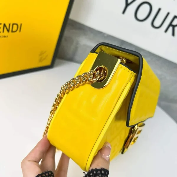 FD3-75fe32ea4f61.webp Fendi Bag Nappa Leather Bag Yellow 24Cm/ 9.4in