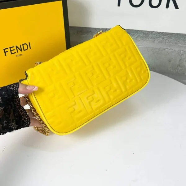 FD4-7d9eda86d45c.webp Fendi Bag Nappa Leather Bag Yellow 24Cm/ 9.4in