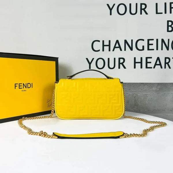 FD7-a099289b4b70.webp Fendi Bag Nappa Leather Bag Yellow 24Cm/ 9.4in