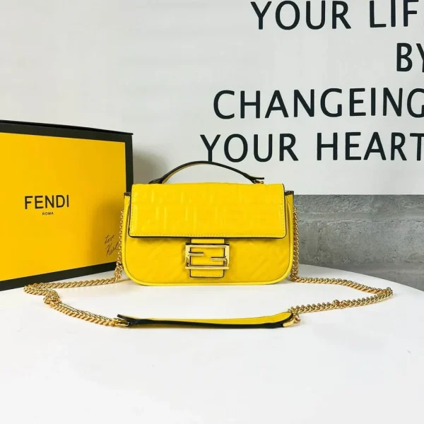 FD8-df4d414c9578.webp Fendi Bag Nappa Leather Bag Yellow 24Cm/ 9.4in