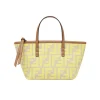 FDB-2-2-6ba65a3d37f6.webp Fendi Mini Roll Ff Jacquard Mini Bag Yellow 18Cm
