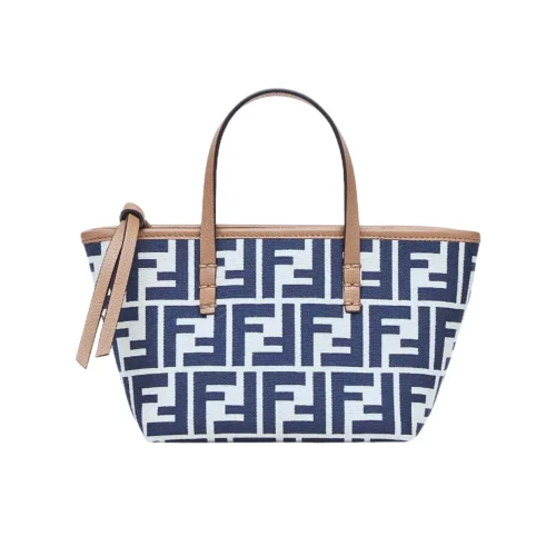 Fendi Mini Roll Ff Jacquard Mini Bag Midnight Blue 18Cm