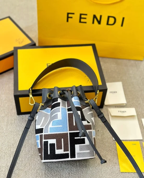FDB1-2-604b73023892.webp Fendi Mon Tresor Multicolor Canvas Mini Bag With Ff Embroidery 22Cm 8Bs010Arc3F1Opk