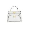 FDB1-3-1-c348fc2c892f.webp Fendi Peekaboo Mini Bag Leather Bag With Baguette Pocket White 23Cm