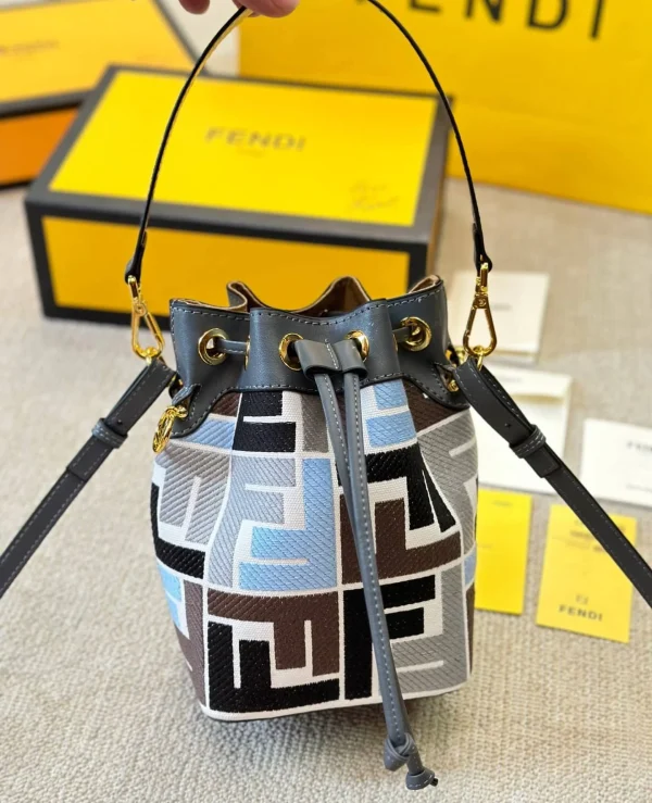 FDB2-2-dd14294185c3.webp Fendi Mon Tresor Multicolor Canvas Mini Bag With Ff Embroidery 22Cm 8Bs010Arc3F1Opk