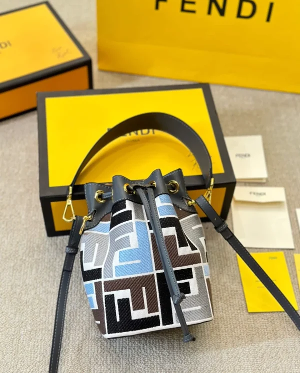 FDB3-2-115539be1426.webp Fendi Mon Tresor Multicolor Canvas Mini Bag With Ff Embroidery 22Cm 8Bs010Arc3F1Opk