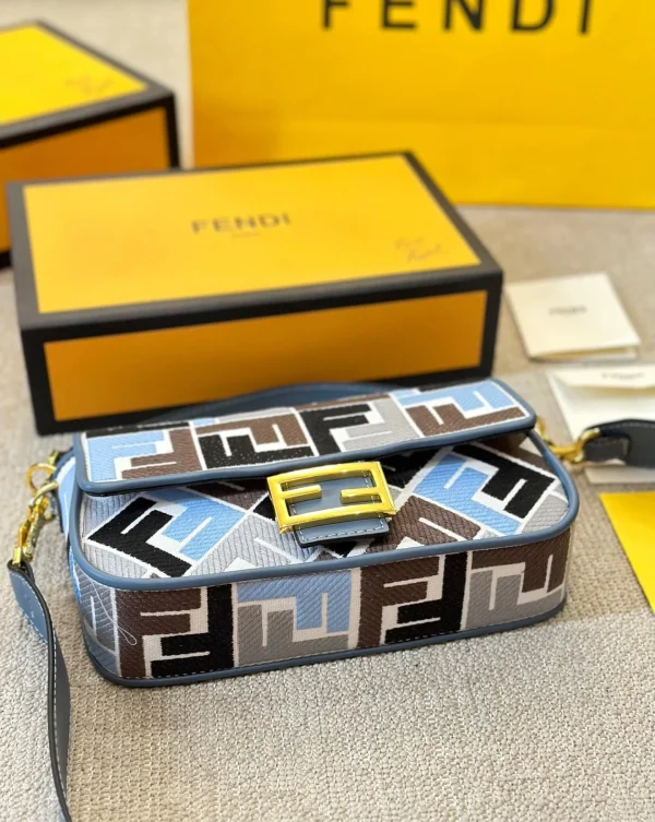 FDB6-77aa5ceba2bb.webp Fendi Baguette Ff Embroidered Shoulder Bag Multicolor 26Cm