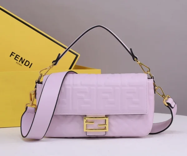 FDBAGS-9-10-0f576c3c8cd2.webp Fendi Baguette Leather Purple Nappa Bag 27Cm