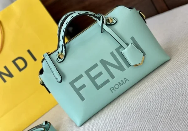 FDBB01-21-381daf29c711.webp Fendi By The Way Medium Leather Boston Bag Blue 27Cm
