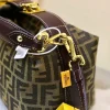 FDBB05-1-0fadbfad253b.webp Fendi Zucca Jacquard Mini Pouch Bag Brown 27Cm