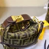 FDBB07-1-cd2c7a47969a.webp Fendi Zucca Jacquard Mini Pouch Bag Brown 27Cm