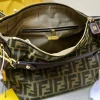 FDBB08-1-2ec169c416d9.webp Fendi Zucca Jacquard Mini Pouch Bag Brown 27Cm