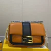 FDBM-1-2-d93c2a4d3936.webp Fendi Women Mini Baguette Chain Shoulder Bag Brown 19Cm