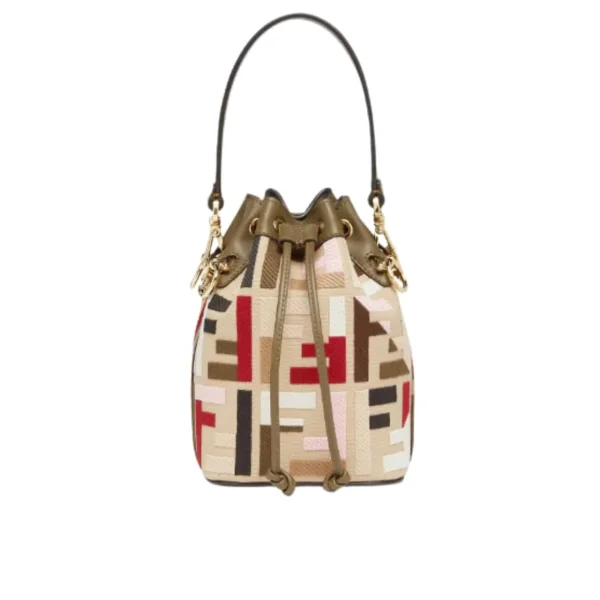 FDM-2-cfee44bb1961.webp Fendi Mon Tresor Canvas Mini Bag With Ff Embroidery Multicolour 14Cm