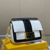 FDWM1-ef4874f9e63d.webp Fendi Women Mini Baguette Chain Shoulder Bag White 19Cm