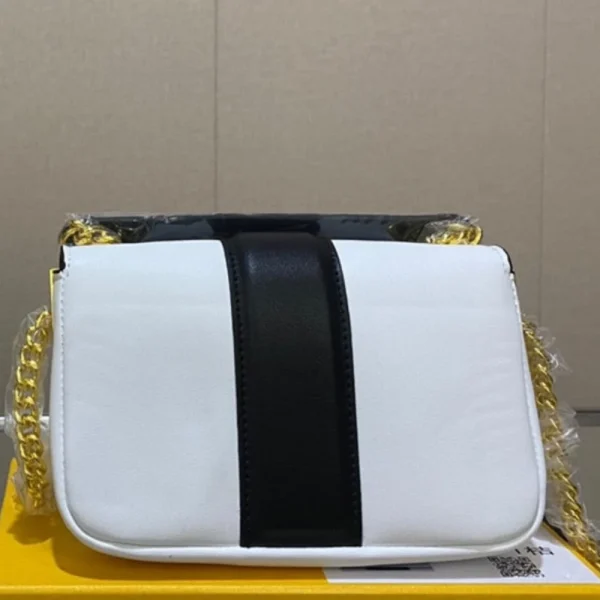 FDWM6-72ba937b476b.webp Fendi Women Mini Baguette Chain Shoulder Bag White 19Cm