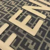 Fendi FF Jacquard Sunshine Medium Tote Bag Brown 35Cm
