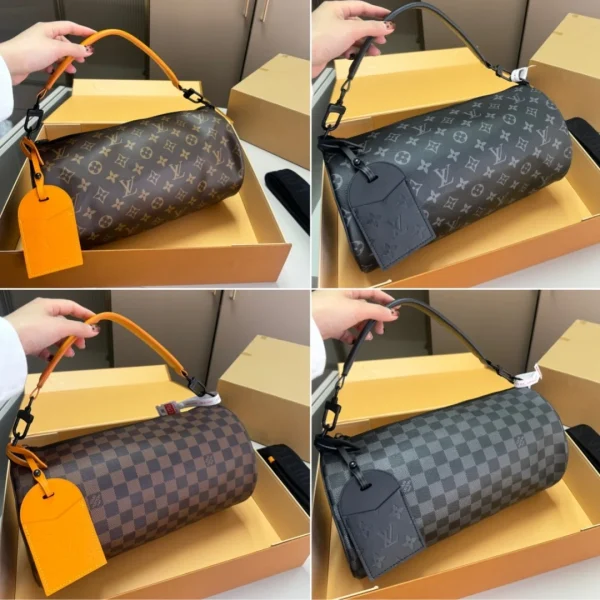 GCSS3-1-24-5d1f2b609710.webp Louis Vuitton Soft Polochon Monogram Macassar Canvas Black 34Cm M46796, Designer Handbags, Womens Purse, luxury bags