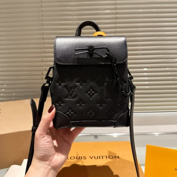 GCSS6-2-3-d845b9f929a8.webp Louis Vuitton Nano Steamer Bag Taurillon Cowhide Monogram Black 14Cm M82772, Designer Handbags, Womens Purse, luxury bags
