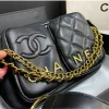 Chanel Quilted Small Camera Case Calfskin Black 22Cm/8.7in, Designer Handbags, Women’s Purse, luxury bags, Chanel bags