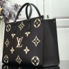 GJypE8G-446e43545650.webp Louis Vuitton Onthego MM Bicolor Monogram ‘Black Beige’ M45495 35cm, Designer Handbags, Womens Purse, luxury bags