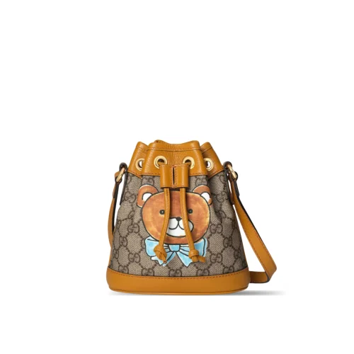 Gucci x Kai Ophidia Teddy Bear Bucket Bag 17cm/6.7in