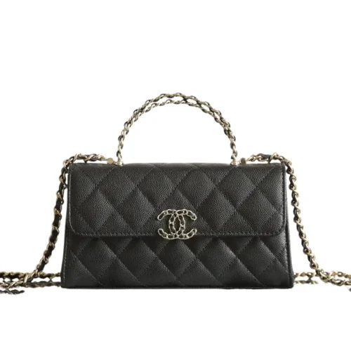 LV-2-2-f6a98d5a9ac3.webp Chanel Caviar Quilted Chain Top Handle Phone Holder With Chain Black 18cm, Designer Handbags, Women’s Purse, luxury bags, Chanel bags