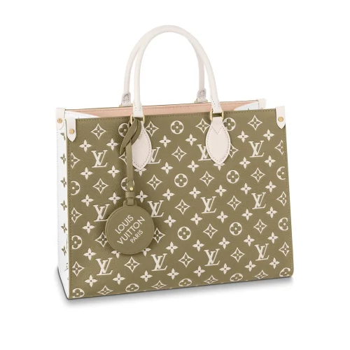 LV-2025-05-16T160645.019-83e5f82a636f.webp Louis Vuitton Onthego MM Tote Monogram Empreinte ‘Kaki Beige’ 35cm, Designer Handbags, Womens Purse, luxury bags