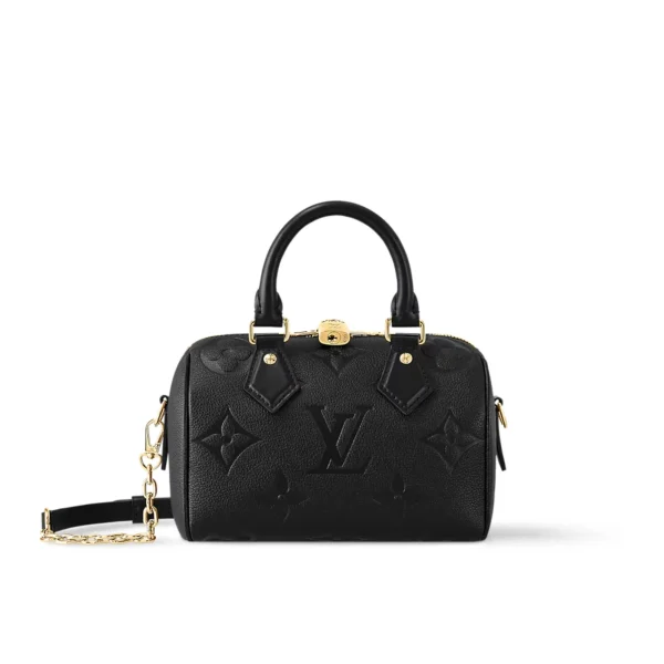 Louis VuittonSpeedy Bandouliere Bag Monogram Empreinte Giant 20 Black 20cm M58953, Designer Handbags, Womens Purse, luxury bags