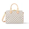 Louis Vuitton Speedy Bandoulire 25 Damier Azur Canvas 25cm N40608, Designer Handbags, Womens Purse, luxury bags