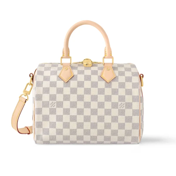 Louis Vuitton Speedy Bandoulire 25 Damier Azur Canvas 25cm N40608, Designer Handbags, Womens Purse, luxury bags