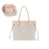 Louis Vuitton Neverfull MM Tote Bag Damier Azur Canvas Rose Ballerine 31cm N40603, Designer Handbags, Womens Purse, luxury bags