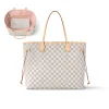 Louis Vuitton Neverfull GM Tote Bag Damier Azur Canvas Rose Ballerine 39cm N40601, Designer Handbags, Womens Purse, luxury bags