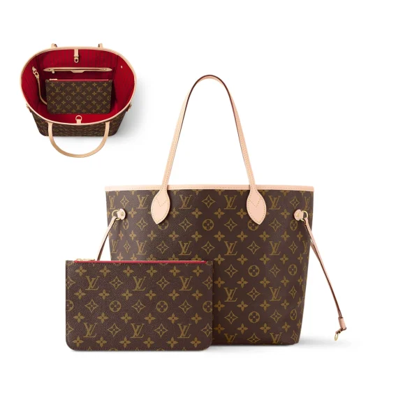 LV-2025-05-19T152655.279-6b373d98a072.webp Louis Vuitton Neverfull MM Monogram Canvas Tote Bag Cerise Red 31cm M46987, Designer Handbags, Womens Purse, luxury bags