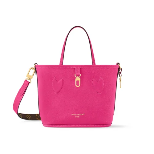 LV-2025-05-19T163850.157-9d099d73f064.webp Louis Vuitton Neverfull Bandoulire Inside Out BB Rose Pondichery Cowhide 26.5cm M12106, Designer Handbags, Womens Purse, luxury bags